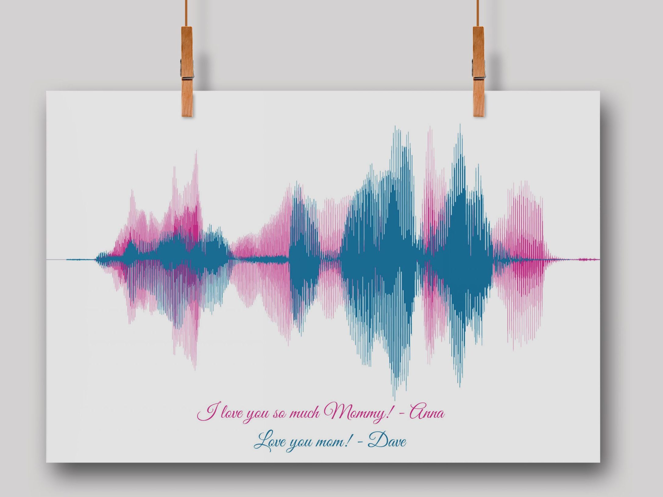 I Love You Mommy Soundwave Art Sound Wave Picture